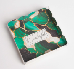 Изображение Коробка для пряников и печенья «Wonderful», 13 × 13 × 3 см